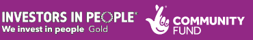 Investors in People accreditation - Silver logo and National Lottery Community Fund logo.